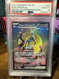 2024 POKEMON TEF EN-TEMPORAL FORCES 206 IRON CROWN EX SIR PSA 10 - Image 1
