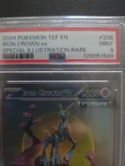 PSA 9 Iron Crown ex 206/162 Special Illustration Rare 2024 Temporal Forces - Image 2