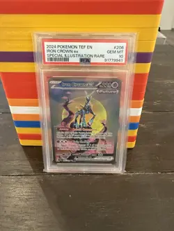 PSA 10 - 2024 POKEMON TEMPORAL FORCES - 206/162 - IRON CROWN ex SIR - Image 1