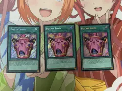 CORI-EN061 Pot of Sloth x3 Secret Rare 1st Ed YuGiOh Playset - Image 1