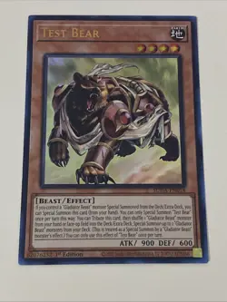 Yugioh - Test Bear x 3 - 1st Edition Ultra Rare LP - Free Holo Card - A - Image 2