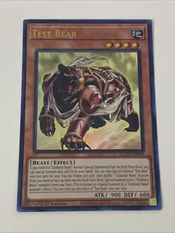 Yugioh - Test Bear x 3 - 1st Edition Ultra Rare LP - Free Holo Card - A - Image 3
