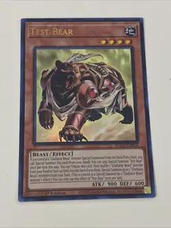 Yugioh - Test Bear x 3 - 1st Edition Ultra Rare LP - Free Holo Card - A - Image 4