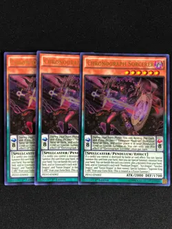 YUGIOH CHRONOGRAPH SORCERER PEVO-EN002 1ST ULTRA X3 - Image 1