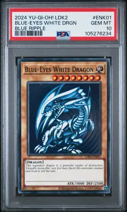 2024 YU-GI-OH! LEGENDARY DECKS II BLUE RIPPLE BLUE-EYES WHITE DRAGON PSA 10 - Image 1
