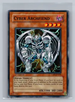 YUGIOH TCG CYBER ARCHFIEND CRV-EN019 COMMON 1ST EDITION NM - Image 1