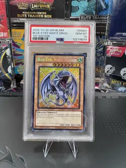 2025 Yu-Gi-Oh! Blue-Eyes White Dragon BLMM-EN001 1st ed SECRET RARE PSA 10 Eng - Image 1