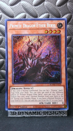| Yugioh Primite Dragon Ether Beryl BLMM-EN130 1st Secret Battles Of NM/M 🔥 | - Image 1
