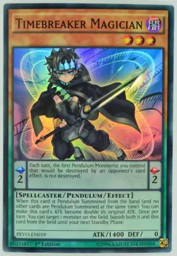 Yu-Gi-Oh! - Timebreaker Magician - PEVO-EN019 - Super Rare - 1st Ed - NM/M - Image 1