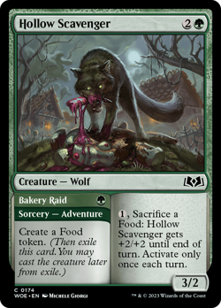 Hollow Scavenger // Bakery Raid (FOIL) x1 - MTG Wilds of Eldraine WOE #174 - Image 1