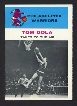 1961-62 Fleer TOM GOLA Philadelphia Warriors Action #51 EX Condition O/C - Image 1