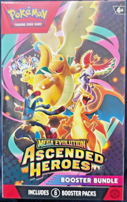 Pokemon TCG Mega Evolution Ascended Heroes Booster Bundle 6 Packs New & Sealed - Image 1