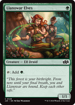 Llanowar Elves (REGULAR) x1 - MTG Foundations Jumpstart J25 #149 - Image 1