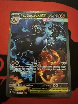 Mega Charizard X EX 125/094 Full Art Holo Rare Pokemon TCG Card English NM - Image 1