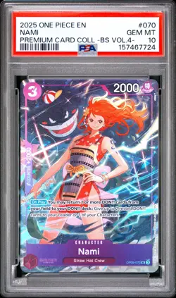 2025 ONE PIECE PREMIUM CARD COLLECTION -BEST SELECTION VOL.4 - #070 NAMI PSA 10 - Image 1