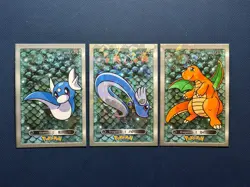 Pokemon Database Set Dratini Dragonair Dragonite Cracked Ice Holo 3 Card Set - Image 1