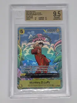Monkey.D.Luffy OP07-109 Treasure Rare BGS 9.5 Gem Mint One Piece Card English - Image 1