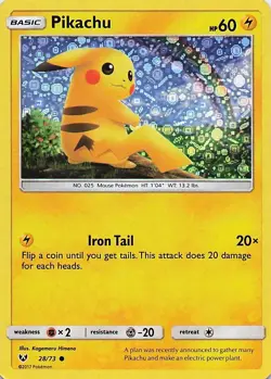 Pikachu (General Mills)- Pokemon Holo Common Miscellaneous Cards Promo 28/73 NM - Image 1