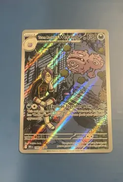 Team Rocket’s Weezing 199/182 Illustration Rare Pokemon TCG Destined Rivals - Image 1