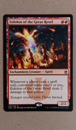 Eidolon of the Great Revel #128, MTG: Masters 25, English Regular LP - Image 1