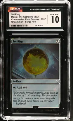 SOL RING Final Fantasy Surge Foil CGC 10 MTG [Nostalgium] - Image 1