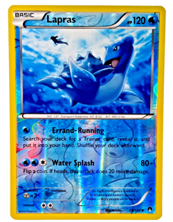 Lapras 28/122 -XY Breakpoint 2016 -Reverse Holo Uncommon TCG Pokemon NM - Image 1