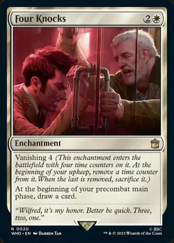 MTG Four Knocks - Foil, Doctor Who, Lightly Played, English - Image 1