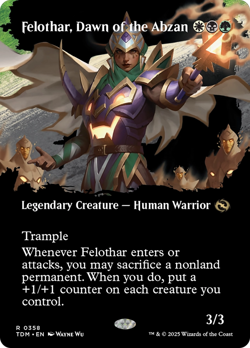 x1 Felothar, Dawn of the Abzan TDM Tarkir Dragonstorm MTG 358 BORDERLESS FULL 1x - Image 1