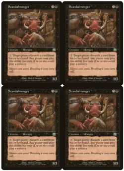 MTG Scandalmonger x4 Mercadian Masques Uncommon NM/LP Playset - Image 1
