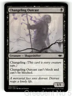 Changeling Outcast 82 Common Modern Horizons Magic: The Gathering Lightly Played - Image 1