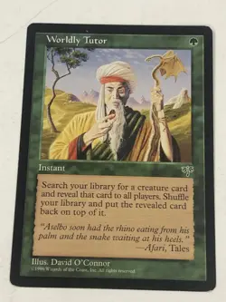MTG Worldly Tutor Mirage Instant - Image 1
