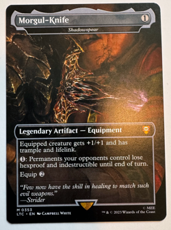 Morgul Knife Shadowspear Borderless 353 LOTR The Lord of the Rings MTG LTC NM - Image 1
