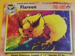 Flareon - No Symbol RARE MINT Condition - Pokemon TCG Jungle 3/64 Holo Unlimited - Image 3