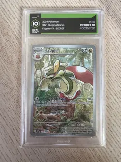 Degree 10 GEM MINT Flapple Illustration Rare Surging Sparks Pokemon 210/191 - Image 1