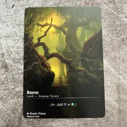 Bayou - Custom Art MTG Magic The Gathering Playtest Card - Image 1