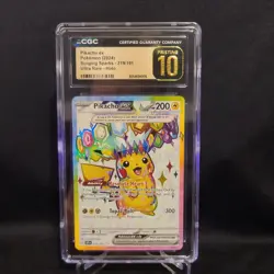 Pokemon Pikachu ex Holo #219 Ultra Rare Surging Sparks 2024 - CGC 10 PRISTINE - Image 1