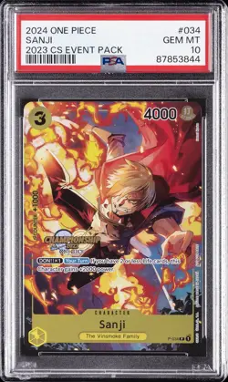 2024 ONE PIECE CHAMPIONSHIP 2023 EVENT PACK #034 SANJI PSA 10 - Image 1
