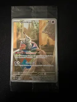 Pokemon Mimikyu SVP 075 Paldean Fates Full Art Holo Black Star Promo SEALED NM - Image 2