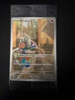 Pokemon Mimikyu SVP 075 Paldean Fates Full Art Holo Black Star Promo SEALED NM - Image 3