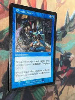 Rhystic Study Prophecy Foil - Lightly Played LP MTG - Image 2