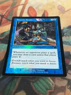 Rhystic Study Prophecy Foil - Lightly Played LP MTG - Image 4