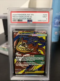 Pokemon 2026 Mega Hawlucha ex 268 Mega Attack Rare Ascended Heroes PSA 9 - Image 1