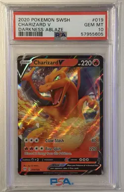 2020 Pokemon Darkness Ablaze - Charizard V 019/189 PSA 10 GEM MINT - Image 1