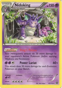 Nidoking 45/114 Rare Steam Siege Pokemon Near Mint - Image 1