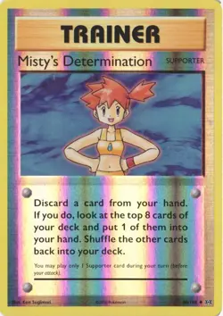 Misty's Determination 80/108 Uncommon Evolutions Pokemon Reverse Holo Near Mint - Image 1