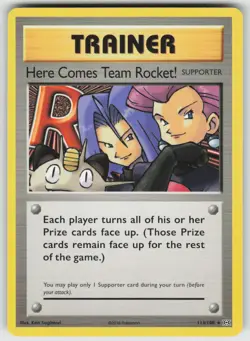 Here Comes Team Rocket! 113/108 Secret Rare Evolutions Pokemon Near Mint - Image 1
