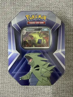 Pokemon TCG: Tyranitar Triple Whammy Collectors Tin - Factory Sealed - Image 1