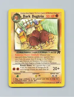 Dark Dugtrio 23/82 Rare Team Rocket Pokemon Unlimited Lightly Played - Image 1