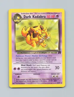 Dark Kadabra 39/82 Uncommon Team Rocket Pokemon Unlimited Lightly Played - Image 1
