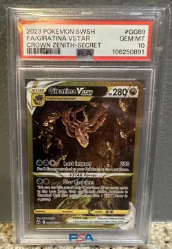 Pokemon 2023 Giratina VSTAR GG69 Full Art SR Crown Zenith GEM MINT PSA 10 - Image 1